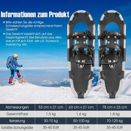 Snowshoes Set with Adjustable Poles and Carry Bag