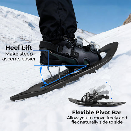 Snowshoes With Trekking Poles, 54cm, EU 35-40