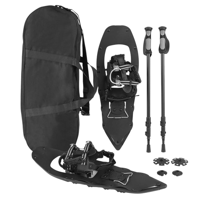 Snowshoes with Heel Lift, Trekking Poles & Bag, Size 35-45