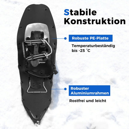 Snowshoes with Heel Lift, Trekking Poles & Bag, Size 35-45