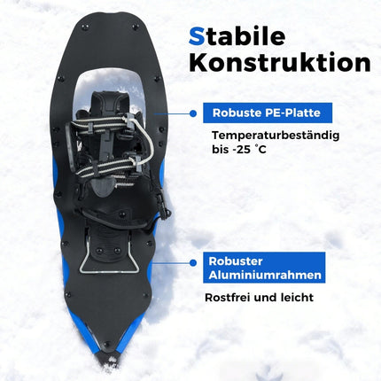 Snowshoes with Heel Lift, Trekking Poles & Bag, Size 35-45