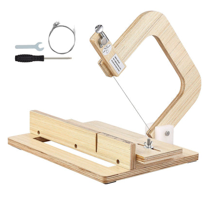Soap Cutter, 0–2 Inch Adjustable Wooden Wire Slicer