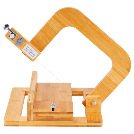Soap Cutter, Bamboo Adjustable 0-2 Inch Wire Slicer