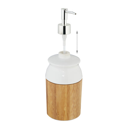 Soap pump in bamboo