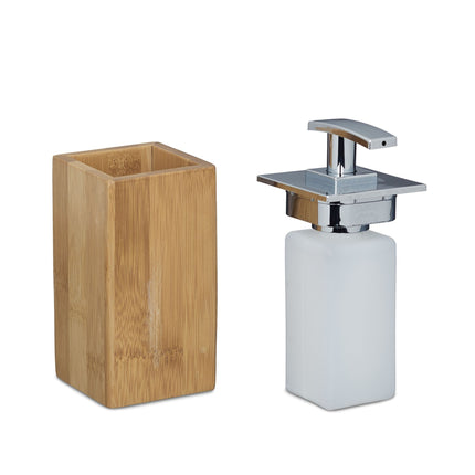 Soap pump in bamboo