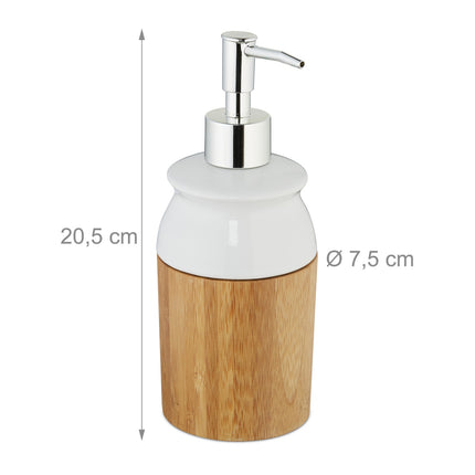 Soap pump in bamboo