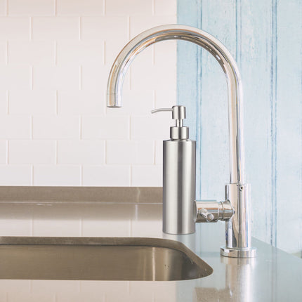 Soap pump in stainless steel