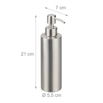 Soap pump in stainless steel