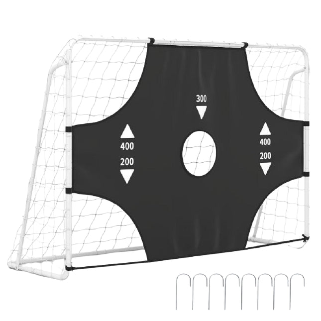 Soccer Goal With 5-Hole Target Wall, 215×152 cm