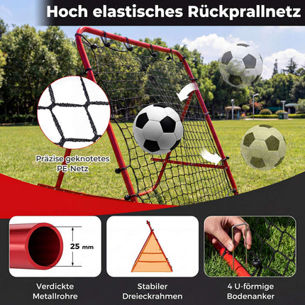 Soccer Rebounder Net with 5 Adjustable Angles, 100x100 cm