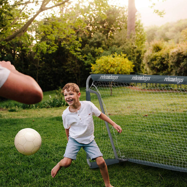 Soccer goal in gray