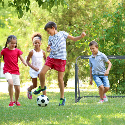 Soccer goal in gray