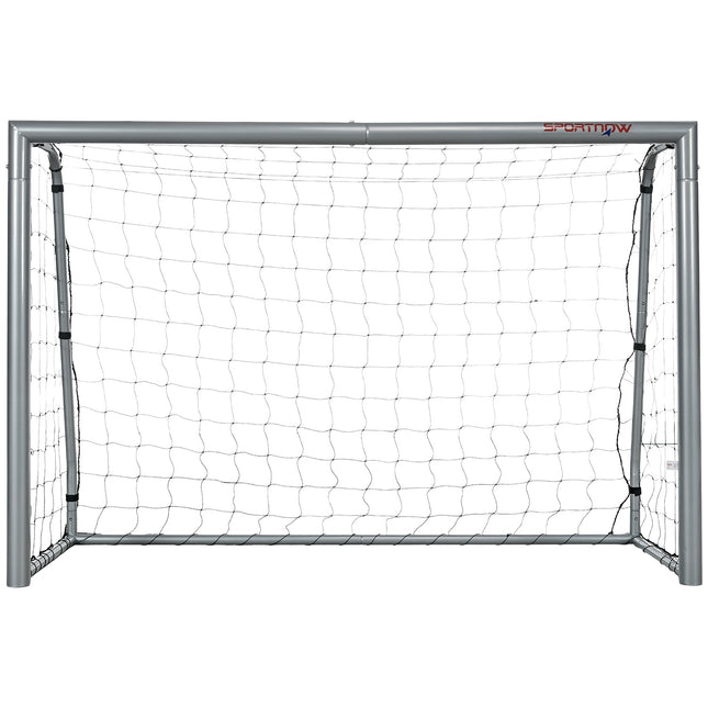Soccer goal in steel with PE Mesh, 240x85x160 cm, Grey