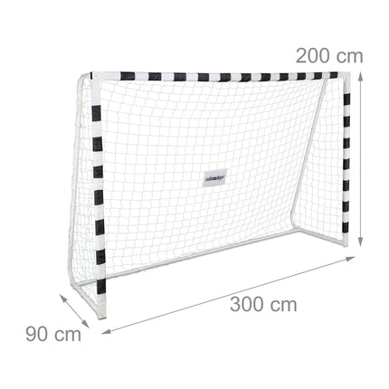 Soccer goal in white metal XXL