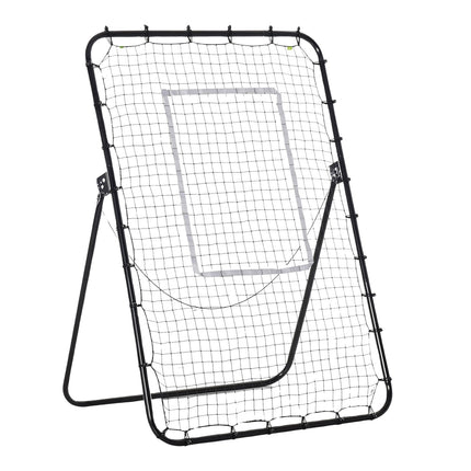 Soccer rebounder goal, folding back wall, adjustable levels