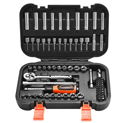 Socket Set, 70-Piece 1/4-Inch Drive SAE Metric Kit