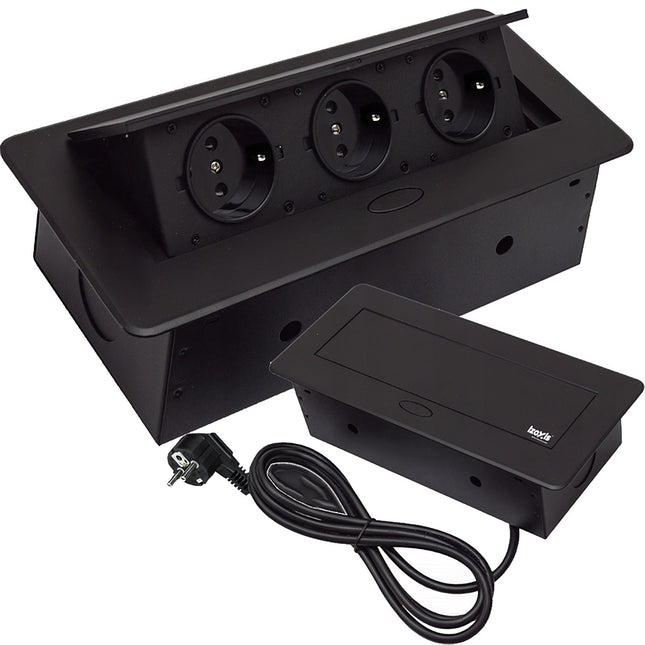 Socket hidden in the countertop - triple Izoxis 21659