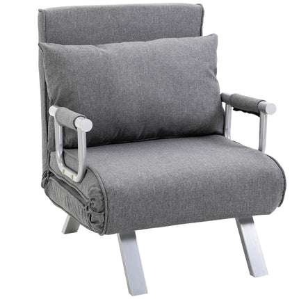 Gray 3-in-1 sofa bed, guest bed & chaise longue 65x69x80 cm