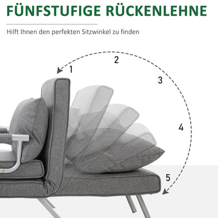 Gray 3-in-1 sofa bed, guest bed & chaise longue 65x69x80 cm