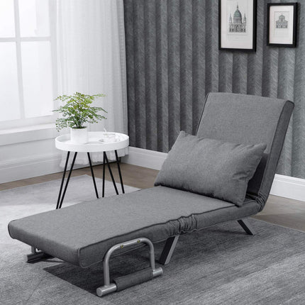 Gray 3-in-1 sofa bed, guest bed & chaise longue 65x69x80 cm