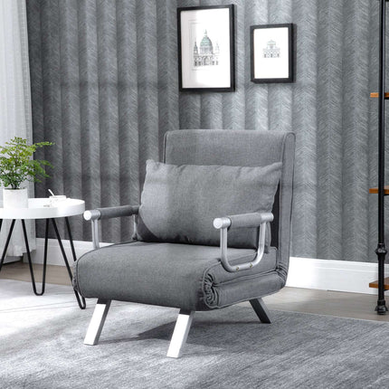 Gray 3-in-1 sofa bed, guest bed & chaise longue 65x69x80 cm