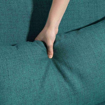Sofa Bed with Adjustable Backrest, Linen Look, Green