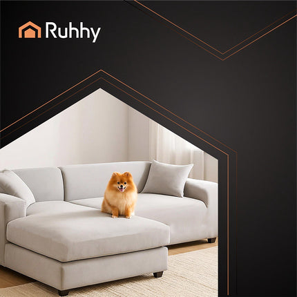 Sofa Cover, Light Gray, 190-230cm Stretch Fit