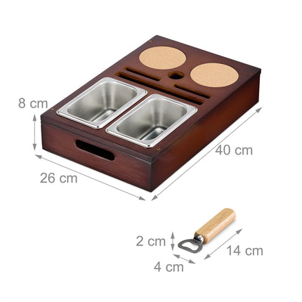 Sofa Snack Tray with Coasters and Drink Holders