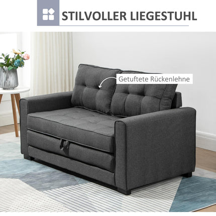 Gray linen Touch folding sofa bed with sleep function
