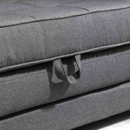 Gray linen Touch folding sofa bed with sleep function