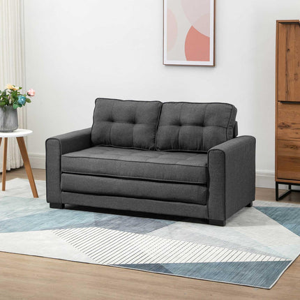 Gray linen Touch folding sofa bed with sleep function