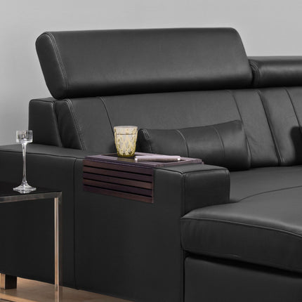 Sofa tray in dark brown bamboo
