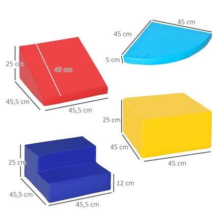 Building blocks in foam, soft, giant, multicolored, 12-36 months