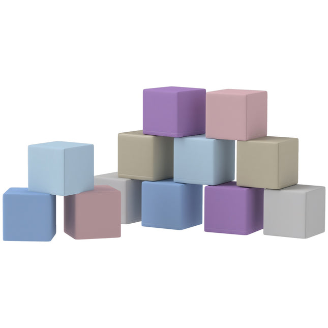 Soft foam building blocks - 12 giant pieces for toddlers