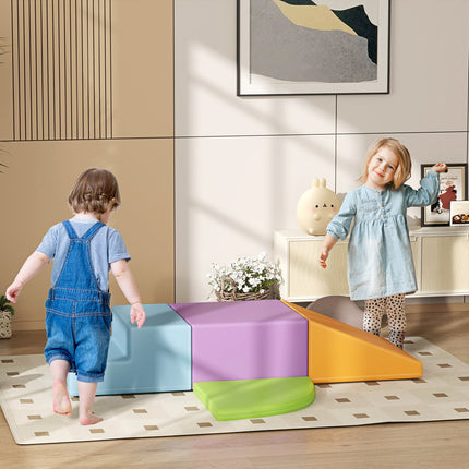 Foam Building Blocks - Soft, Safe, Faux Leather, Ages 1-3