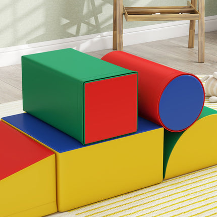 Building blocks in foam for children, soft and safe, artificial leather