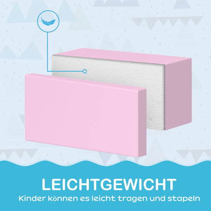 Building blocks in soft artificial leather foam for toddlers, 7-piece set