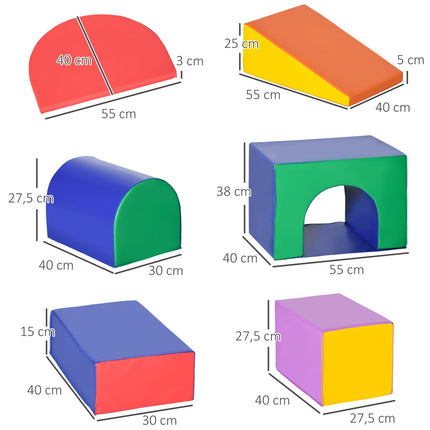 Building blocks in foam, EPE in artificial leather, 1-3 years