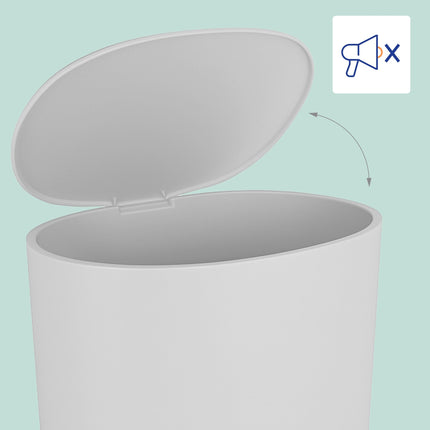 Soft-Close Bathroom Pedal Bin, 7L Capacity