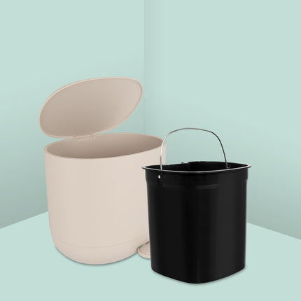 Soft-Close Bathroom Pedal Bin, 7L, Plastic