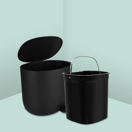 Soft-Close Bathroom Pedal Bin, 7L, Plastic