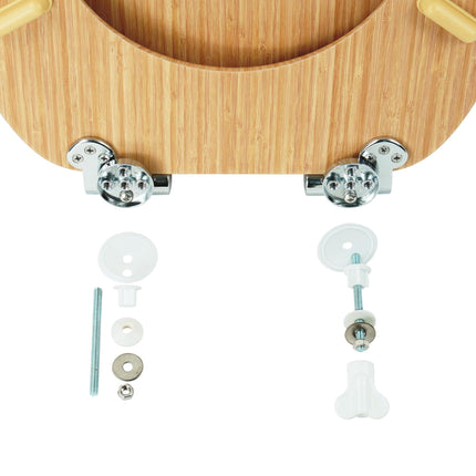 Soft-Close MDF Toilet Seat, Adjustable Hinges