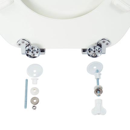 Soft-Close MDF Toilet Seat, Adjustable Hinges