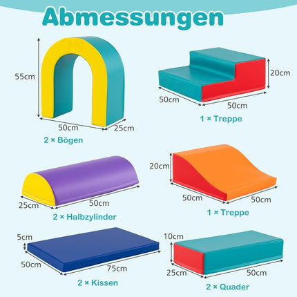 Soft Foam Climbing Blocks Set – 10 Pieces, Green