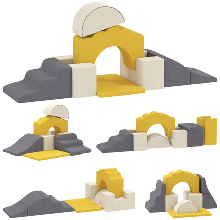 Soft Foam Climbing Blocks Set for Toddlers, 7 Pieces
