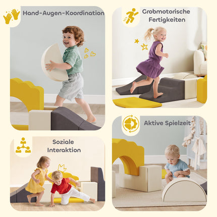 Soft Foam Climbing Blocks Set for Toddlers, 7 Pieces