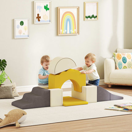 Soft Foam Climbing Blocks Set for Toddlers, 7 Pieces