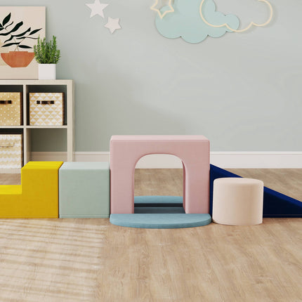 Soft Foam Climbing Blocks for Kids, 8-Piece Set, Washable