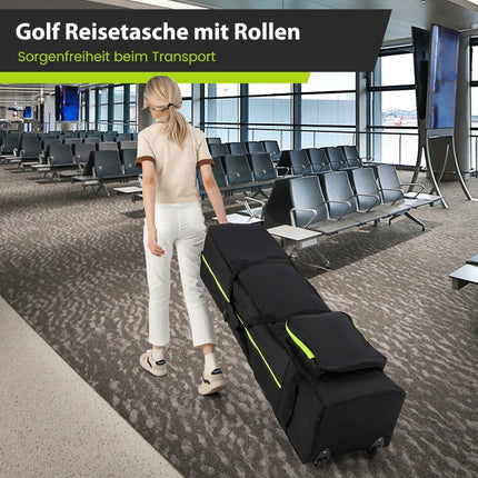 Soft Golf Travel Bag with Wheels, Waterproof, Padded Protection
