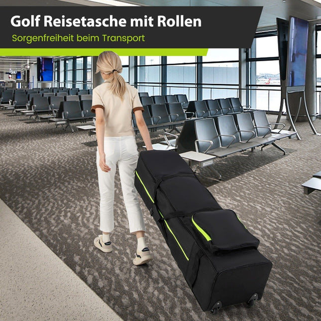 Soft Golf Travel Bag with Wheels, Waterproof, Padded Protection
